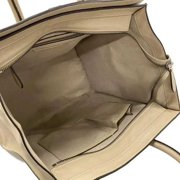 CELINE Luggage Mini Shopper 165213LUG.03UN Beige Drummed calfskin Handbag - Picture 8 of 16